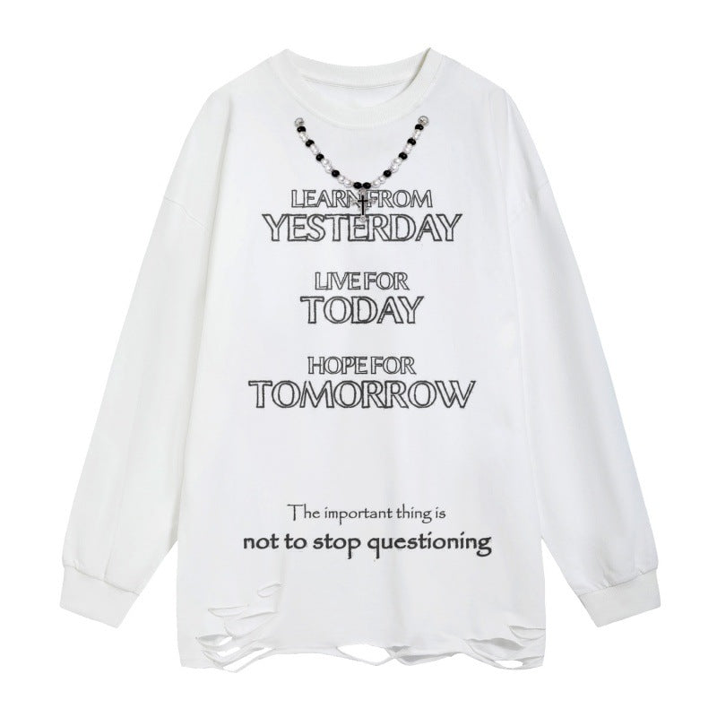 Designing sweatshirts with worn-out holes