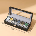 Black leather sunroof with lock watch storage box