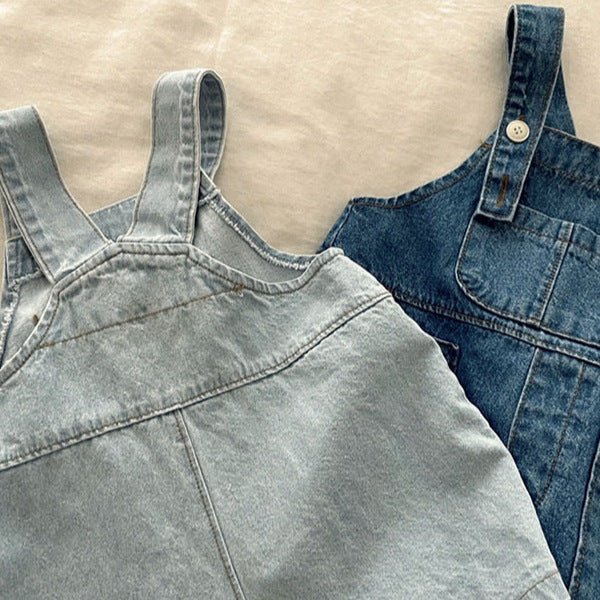 Cowboy girls' casual overalls baby summer clothes