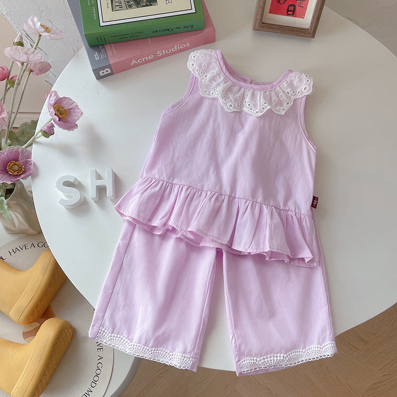 Sleeveless summer clothes baby casual clothes