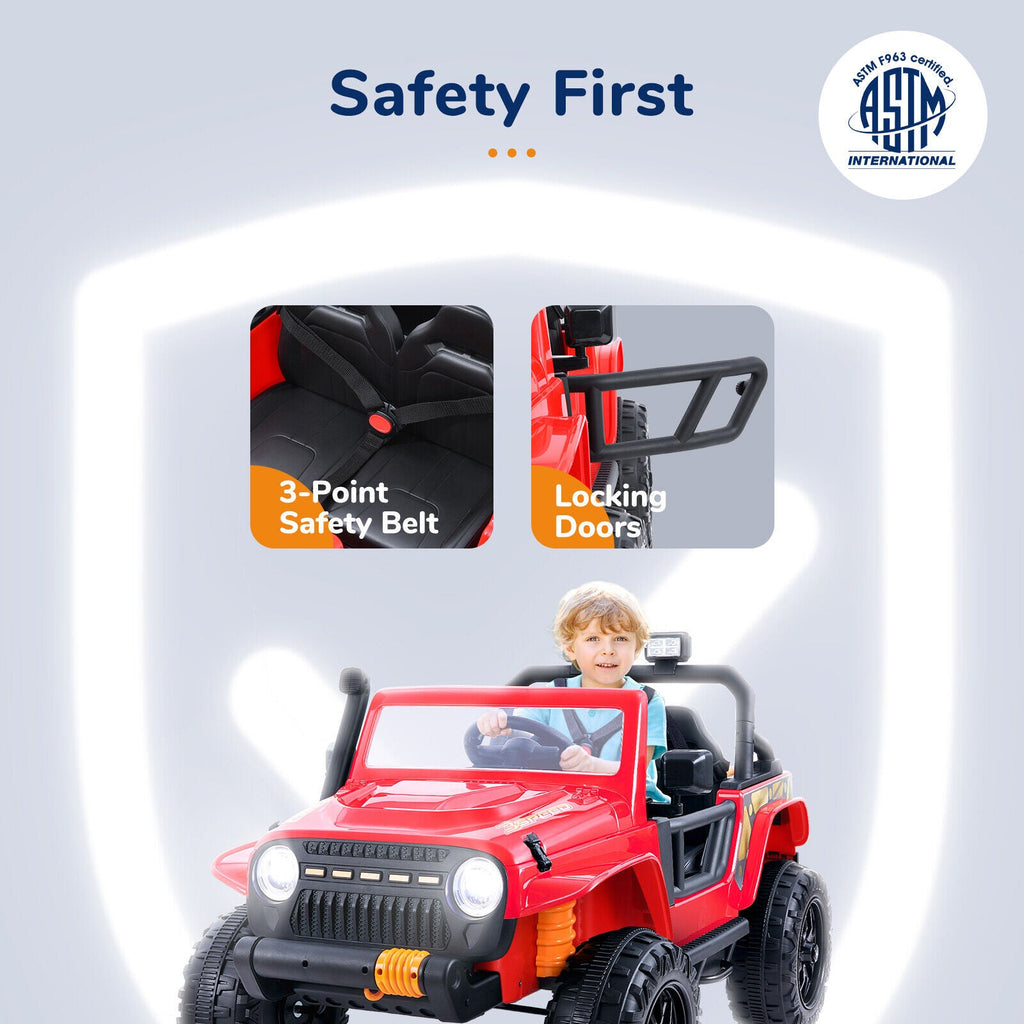 12V Jeep Music Fashion Ride-On Car with Remote Control for Electric Kids