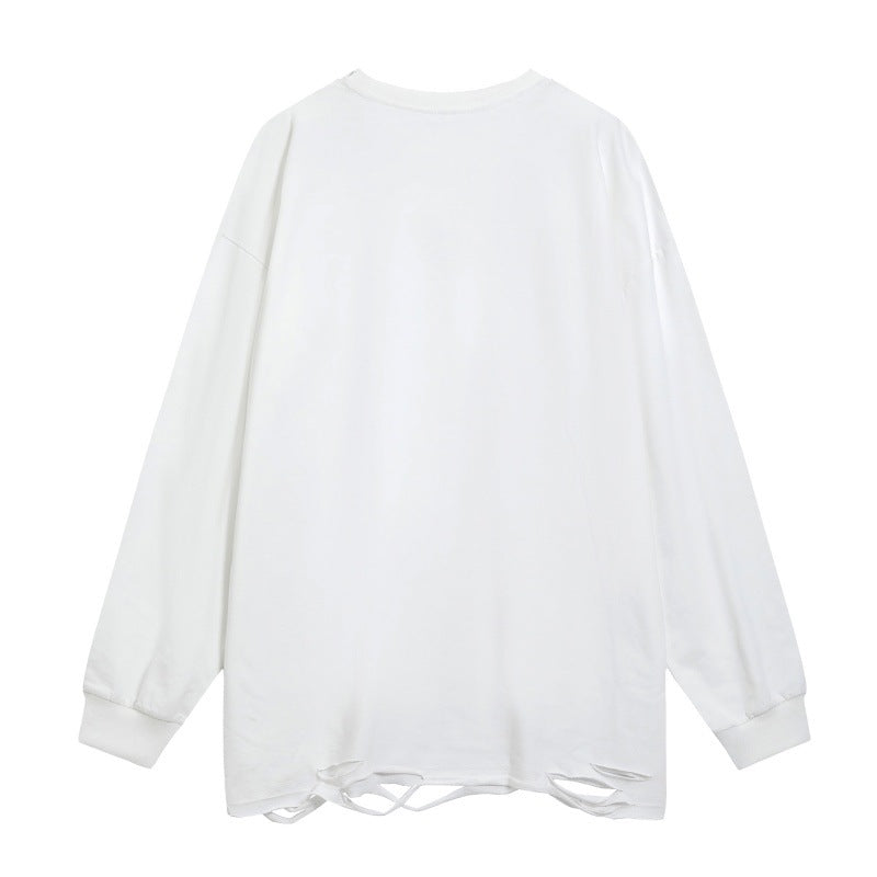 Designing sweatshirts with worn-out holes