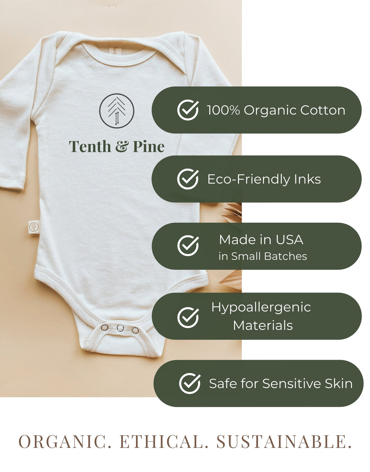 Worth the Wait Rainbow Organic Bodysuit Long Sleeve