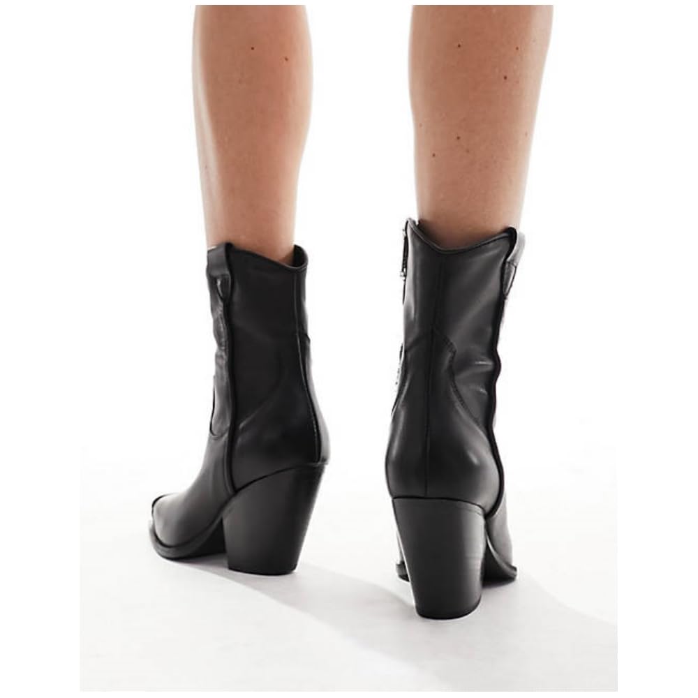 keleimusi Women's Western Cowgirl Ankle Boots Stacked Block Heel Cowboy Booties Steel Toe Heeled Short Cowboy Boots Side Zipper Western Booties for Womenkeleimusi Women's Western Cowgirl Ankle Boots Stacked Block Heel Cowboy Booties St…