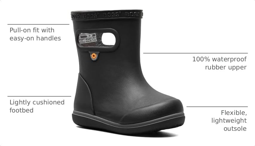 BOGS Kids' Skipper Ii Rain Boot Solid, Navy/Green, 10 US Unisex LittleBOGS Kids' Skipper Ii Rain Boot Solid, Navy/Green, 10 US Unisex Little