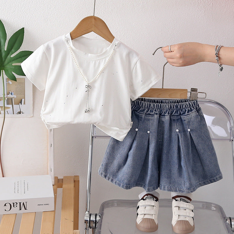 Girl baby clothes casual thin children's summer clothes