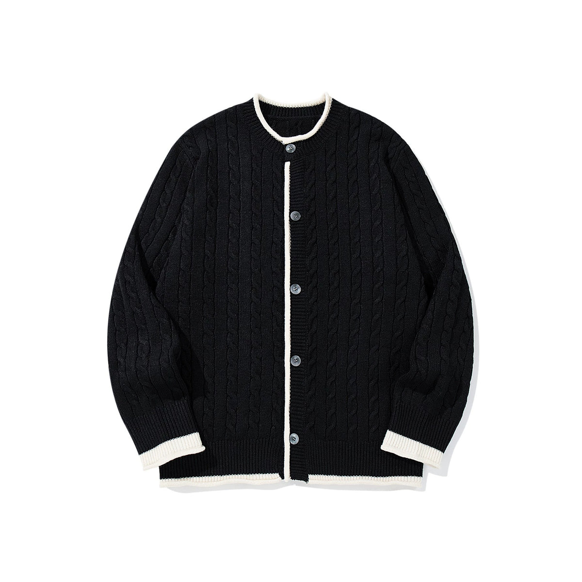 Round neck Fried Dough Twists design coat