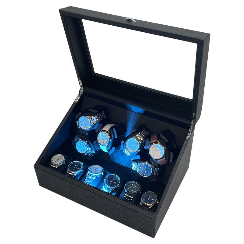 Snake skin pattern PU leather 6 rocking watch storage position mechanical watch automatic rocking watch winding device