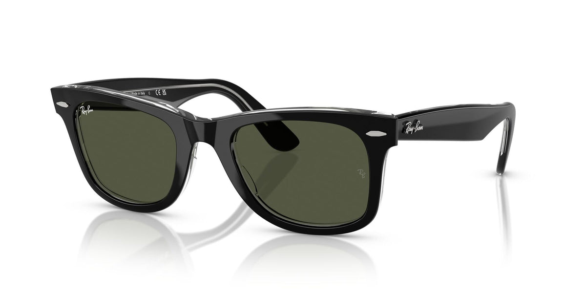 Ray-Ban RB2140 Original Wayfarer Square Sunglasses, Black/G-15 Green, 54 mmRay-Ban RB2140 Original Wayfarer Square Sunglasses, Black/G-15 Green, 54 mm