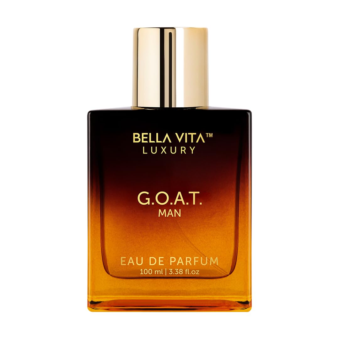 Bellavita Luxury G.O.A.T. Eau de Parfum | 100 ml (3.4 fl.oz.) | Perfume for Men | Citrus, Bergamot, Patchouli, and Vetiver Notes | Long Lasting Men's Fragrance | Gift for father's Day
