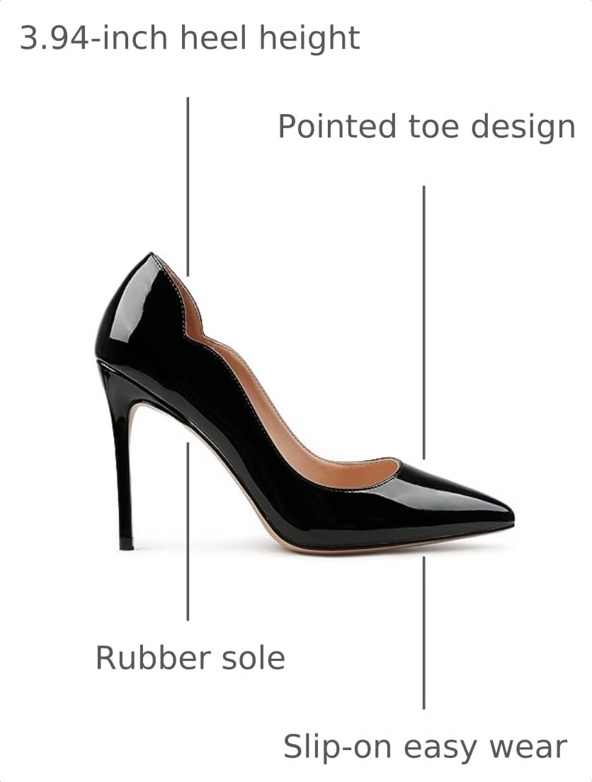COLETER Women's 4 Inch Pumps Pointed Toe Two Tone Stiletto Pumps NB 7USCOLETER Women's 4 Inch Pumps Pointed Toe Two Tone Stiletto Pumps NB 7US l