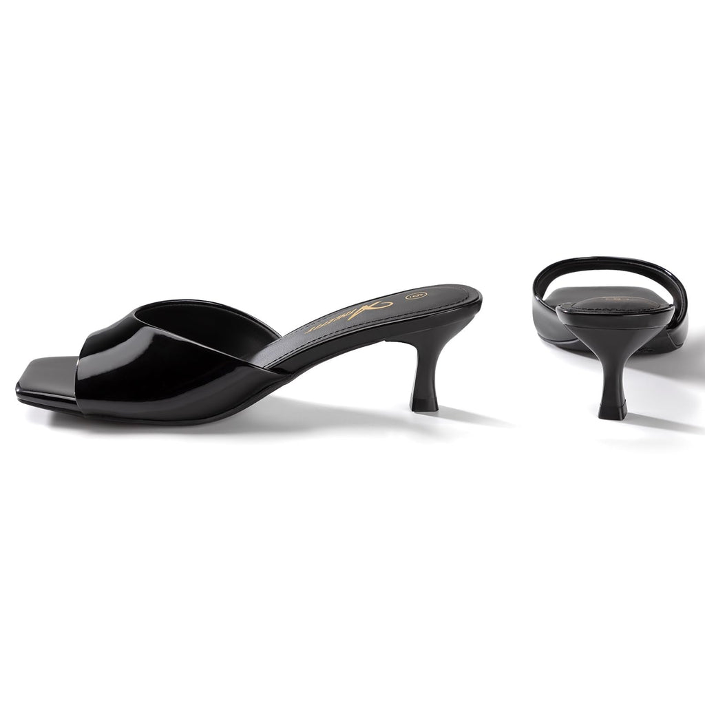 Athlefit Women's Kitten Heels Open Square Toe Heeled Sandals Slip On Comfortable Casual Clear Low Heels for Prom Si/ze 8Athlefit Women's Kitten Heels Open Square Toe Heeled Sandals Slip On Comfortable C…