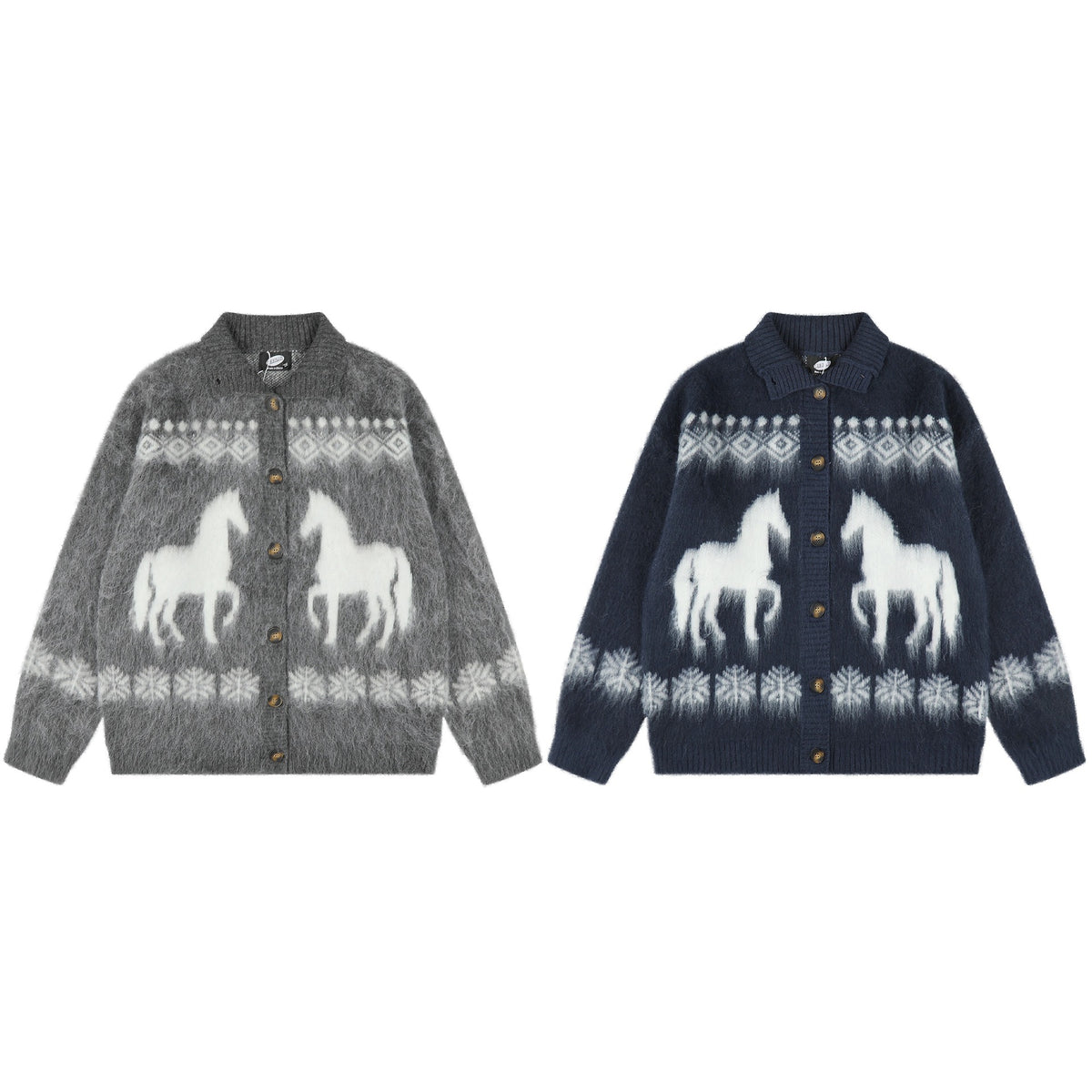 Polo horse patterned coat