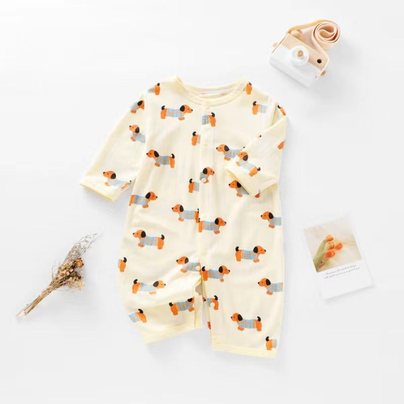 Baby Long Sleeve Bodysuit Newborn Clothes Unisex Baby Romper Modal