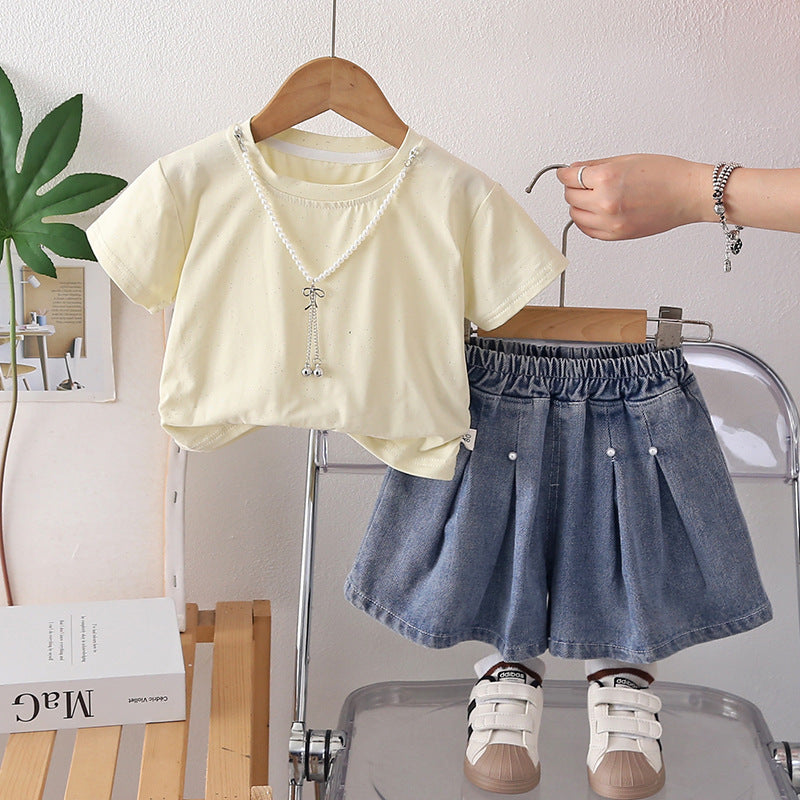 Girl baby clothes casual thin children's summer clothes