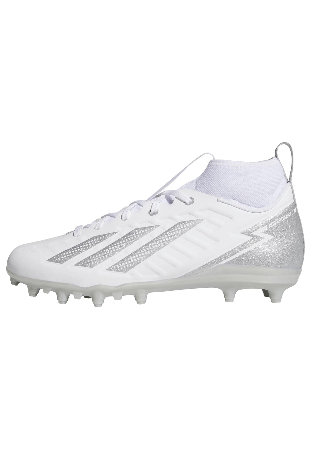 adidas Unisex-Adult Adizero Impact.2 Ii American Foo tball, White/Silver Metallic, 11adidas Unisex-Adult Adizero Impact.2 Ii American Football, White/Silver Metallic, 11