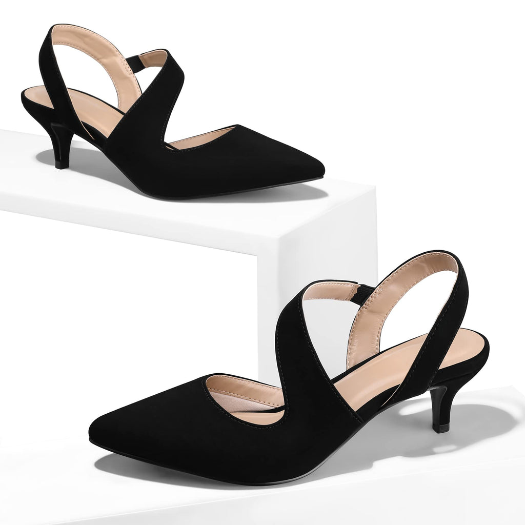 mysoft Women's Dress Shoes Low Heels 2 inch Kitten Pumps Slingback Wedding Party Medium/Wide Width Shoesmysoft Women's Dress Shoes Low Heels 2 inch Kitten Pumps Slingback Wedding Part… 7/5