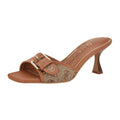 Guess Women's Dista Heeled Sandal, Medium Brown Leopard Multi 213, 6.5Guess Women's Dista Heeled Sandal, Medium Brown Leopard Multi 213, 6.5