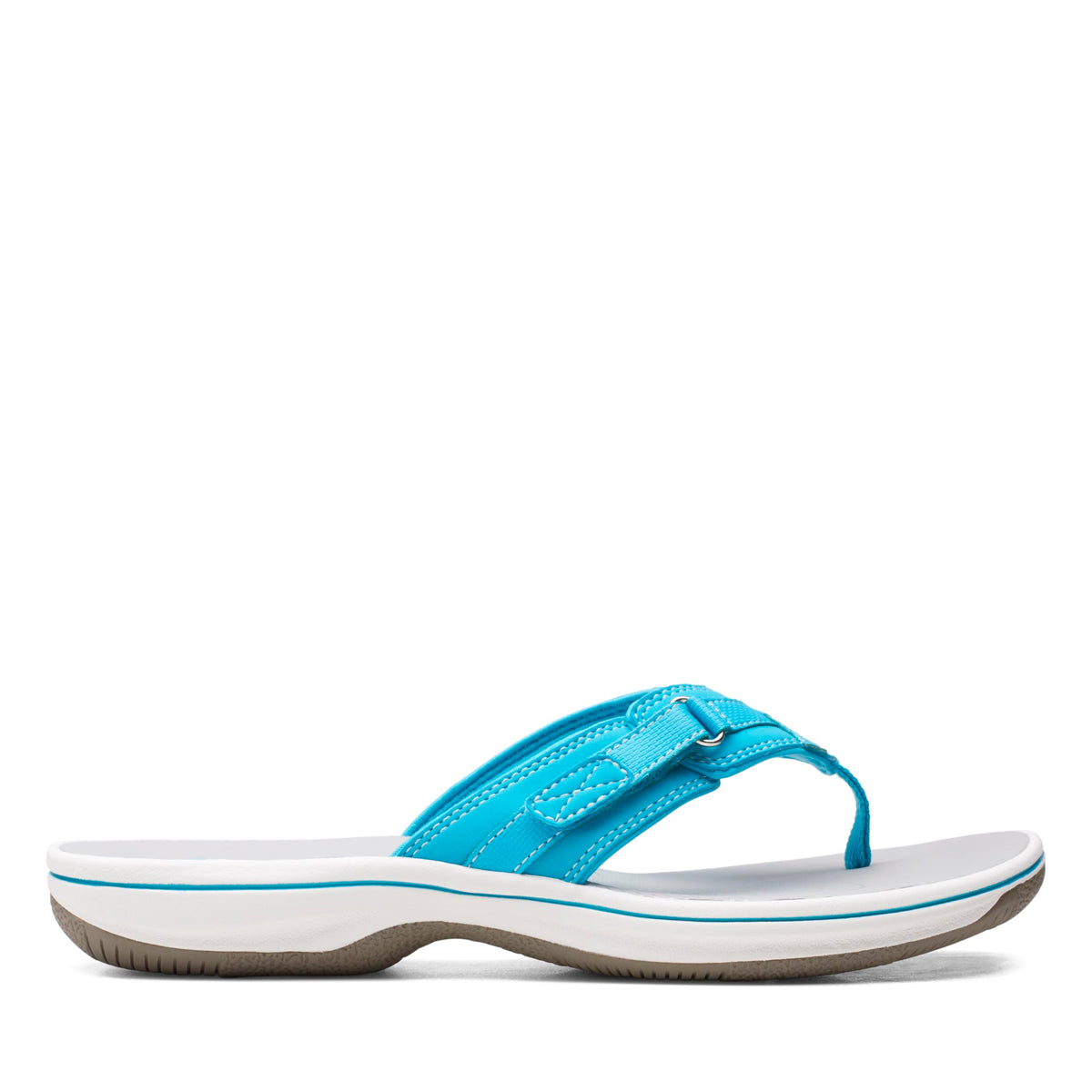 Clarks Women's Breeze Sea Flip-Flop, Navy Synthetic, 8Clarks Women's Breeze Sea Flip-Flop, Navy Synthetic, 8