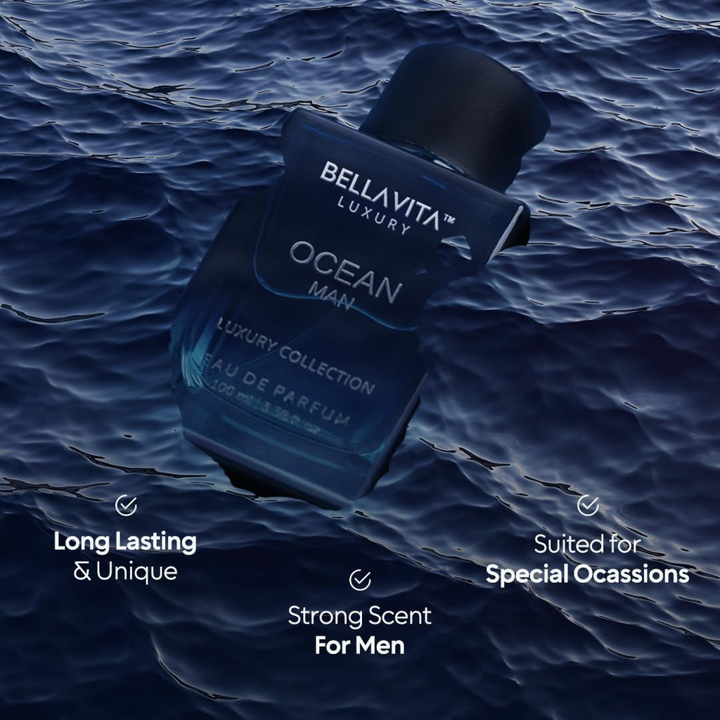 Bellavita Luxury G.O.A.T. Eau de Parfum | 100 ml (3.4 fl.oz.) | Perfume for Men | Citrus, Bergamot, Patchouli, and Vetiver Notes | Long Lasting Men's Fragrance | Gift for father's Day