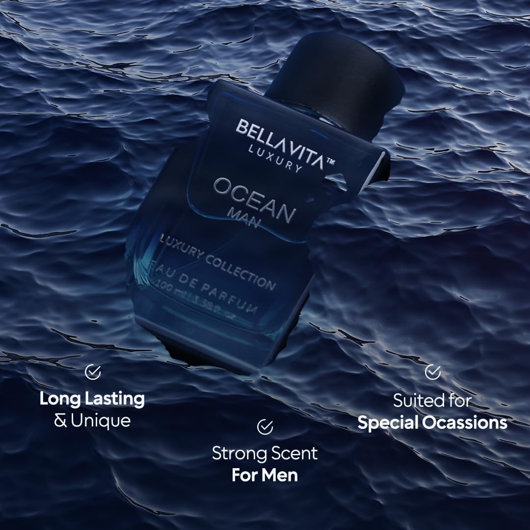 Bellavita Luxury G.O.A.T. Eau de Parfum | 100 ml (3.4 fl.oz.) | Perfume for Men | Citrus, Bergamot, Patchouli, and Vetiver Notes | Long Lasting Men's Fragrance | Gift for father's Day
