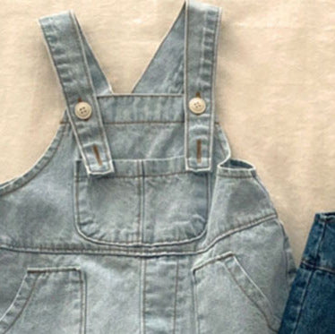 Cowboy girls' casual overalls baby summer clothes