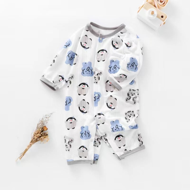 Baby Long Sleeve Bodysuit Newborn Clothes Unisex Baby Romper Modal