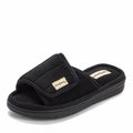 Dearfoams Women's Adjustable Indoor/Outdoor Machine Washable Memory Foam Slide Slipper, Black Terry, 9-10Dearfoams Women's Adjustable Indoor/Outdoor Machine Washable Memor…