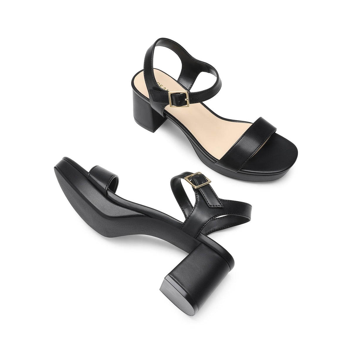DREAM PAIRS Women's Platform Block ChunkyHeels Sandals,Nude,7.5DREAM PAIRS Women's Platform Block Chunky Heels Sandals,Nude,7.5