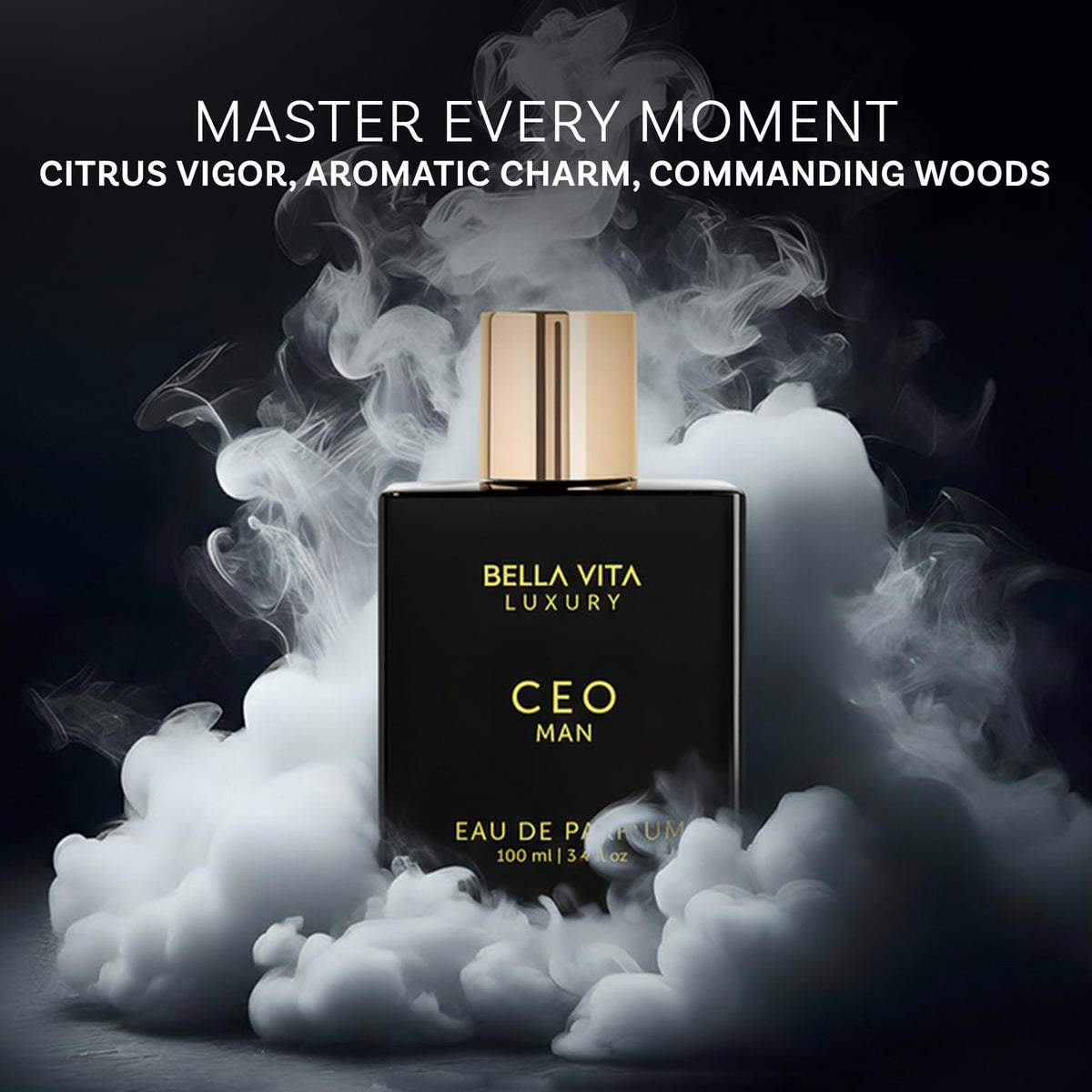 Bellavita Luxury G.O.A.T. Eau de Parfum | 100 ml (3.4 fl.oz.) | Perfume for Men | Citrus, Bergamot, Patchouli, and Vetiver Notes | Long Lasting Men's Fragrance | Gift for father's Day