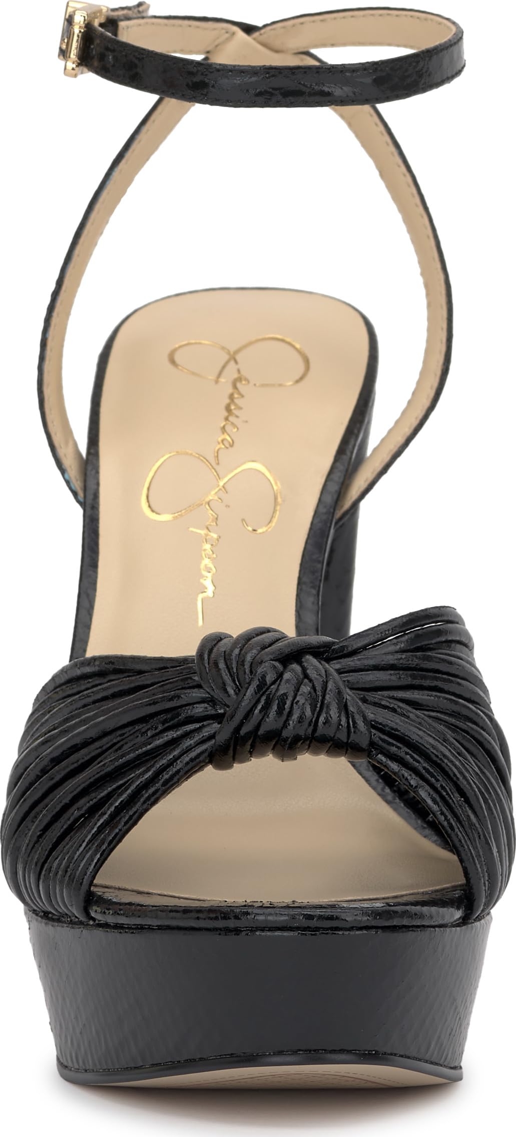 Jessica Simpson Womens Immie Platform Sandal with Ankle Strap, Silver, 5Jessica Simpson Womens Immie Platform Sandal with Ankle Strap, Silver, 5