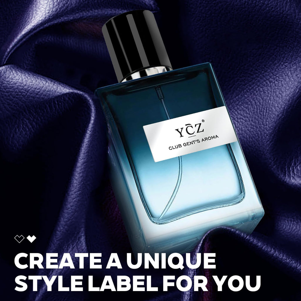 Ycz Midnight Marine Eau de Parfum for Men, 1.7 Fl Oz (50 mL), Long-Lasting Cologne, Fresh Marine & Woody Fragrance with Grapefruit, Ginger and Cedar Notes for Daily Wear, Date Night and Gifts