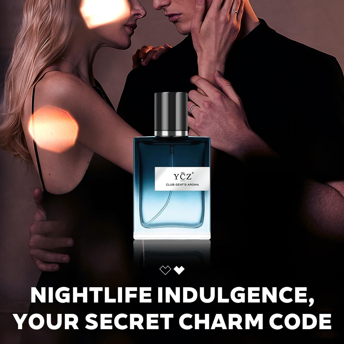 Ycz Midnight Marine Eau de Parfum for Men, 1.7 Fl Oz (50 mL), Long-Lasting Cologne, Fresh Marine & Woody Fragrance with Grapefruit, Ginger and Cedar Notes for Daily Wear, Date Night and Gifts