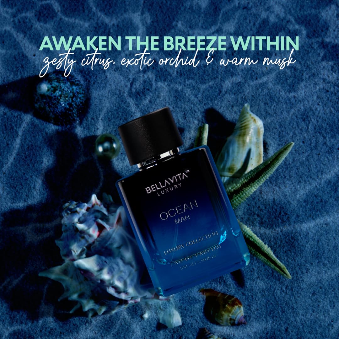 Bellavita Luxury G.O.A.T. Eau de Parfum | 100 ml (3.4 fl.oz.) | Perfume for Men | Citrus, Bergamot, Patchouli, and Vetiver Notes | Long Lasting Men's Fragrance | Gift for father's Day