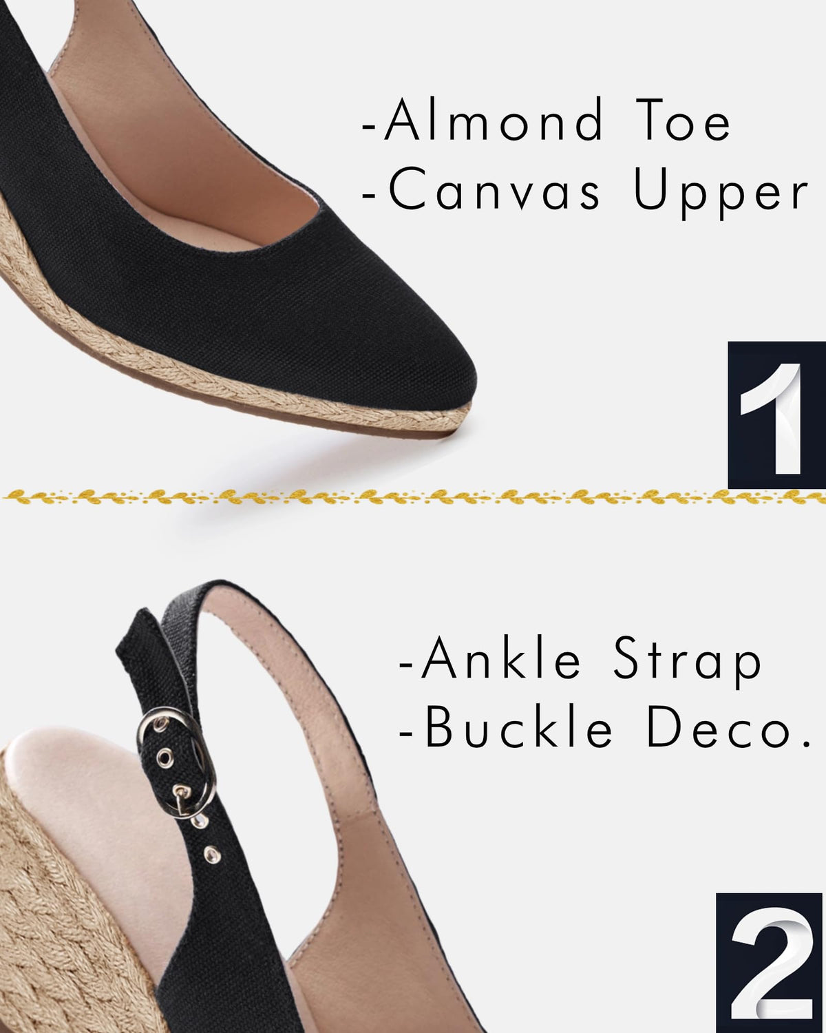 Juliet Holy Womens Wedge Sandals Espadrilles Closed Toe Slingback Buckle Strap Comfortable Casual Summer Wedges ShoesJuliet Holy Womens Wedge Sandals Espadrilles Closed Toe Slingback Buckle Str…