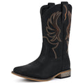 Rollda Kids Cowboy Boots for Boys Girls Western Square Toe Cowgirl Boots with Walking Heel (Toddler/Little Kid/Big Kid), Pull-on TabsRollda Kids Cowboy Boots for Boys Girls Western Square Toe Cowgirl Boots with Wa…