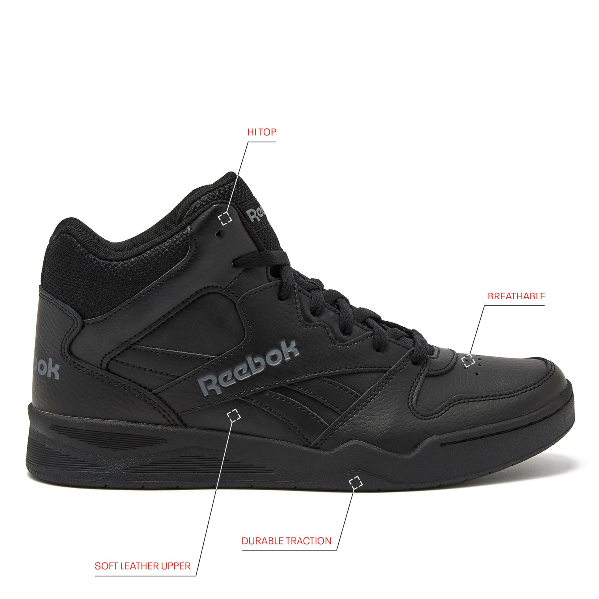 Reebok Royal BB4500 Hi2 High Top Shoes for Men, Athletic Men’s Sneakers