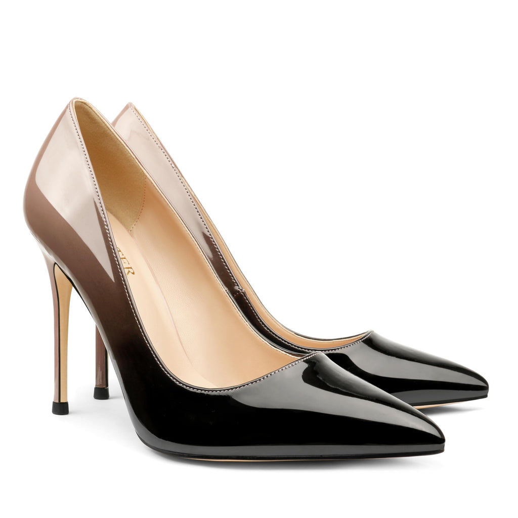 COLETER Women's 4 Inch Pumps Pointed Toe Two Tone Stiletto Pumps NB 7USCOLETER Women's 4 Inch Pumps Pointed Toe Two Tone Stiletto Pumps NB 7US l