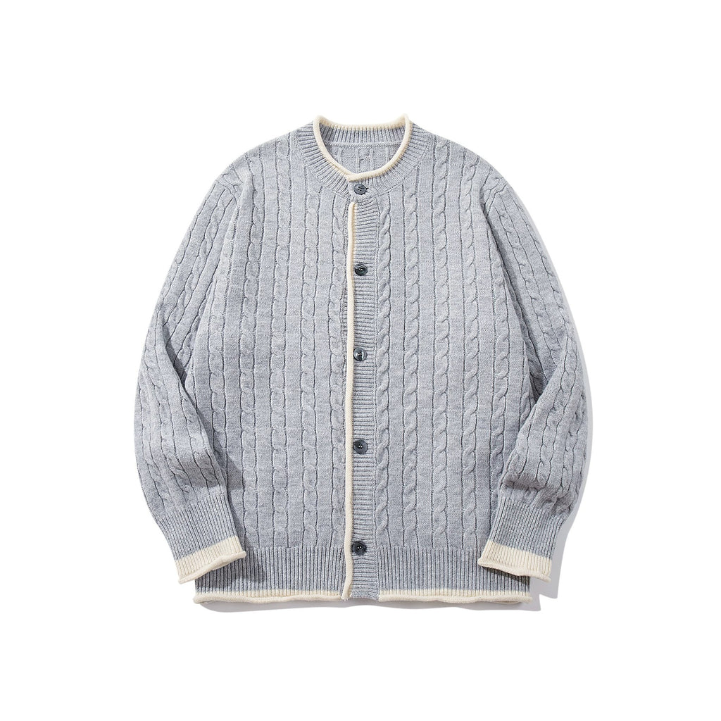 Round neck Fried Dough Twists design coat