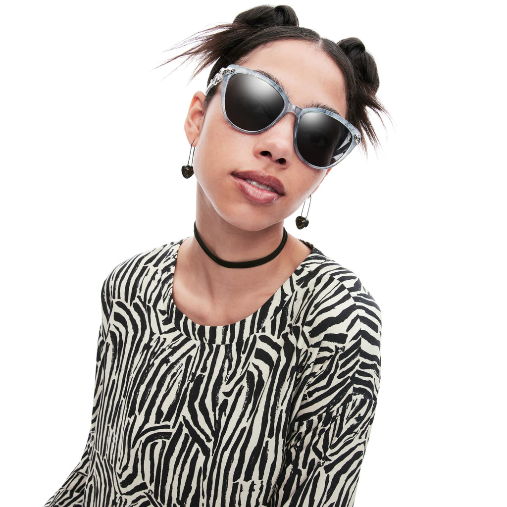 Betsey Johnson Women's Soul Shine Sunglasses Cateye, Leopard, 58 mm