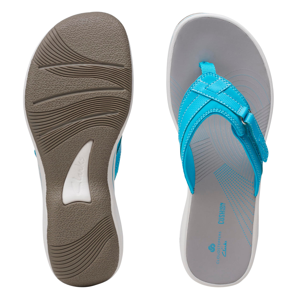 Clarks Women's Breeze Sea Flip-Flop, Navy Synthetic, 8Clarks Women's Breeze Sea Flip-Flop, Navy Synthetic, 8