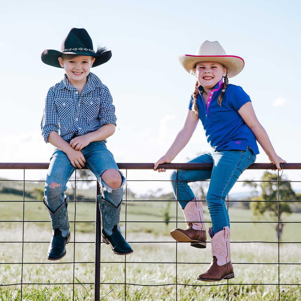 Rollda Kids Cowboy Boots for Boys Girls Western Square Toe Cowgirl Boots with Walking Heel (Toddler/Little Kid/Big Kid), Pull-on TabsRollda Kids Cowboy Boots for Boys Girls Western Square Toe Cowgirl Boots with Wa…