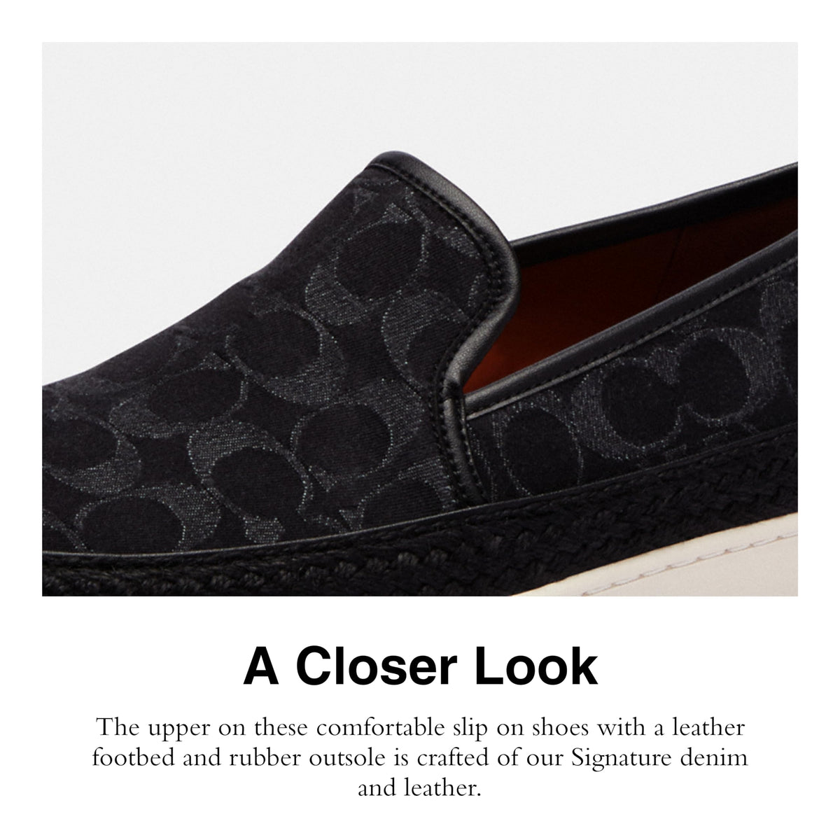 Coach Miles Espadrille Black Denim 7 D (M)Coach Miles Espadrille Black Denim 7 D (M)