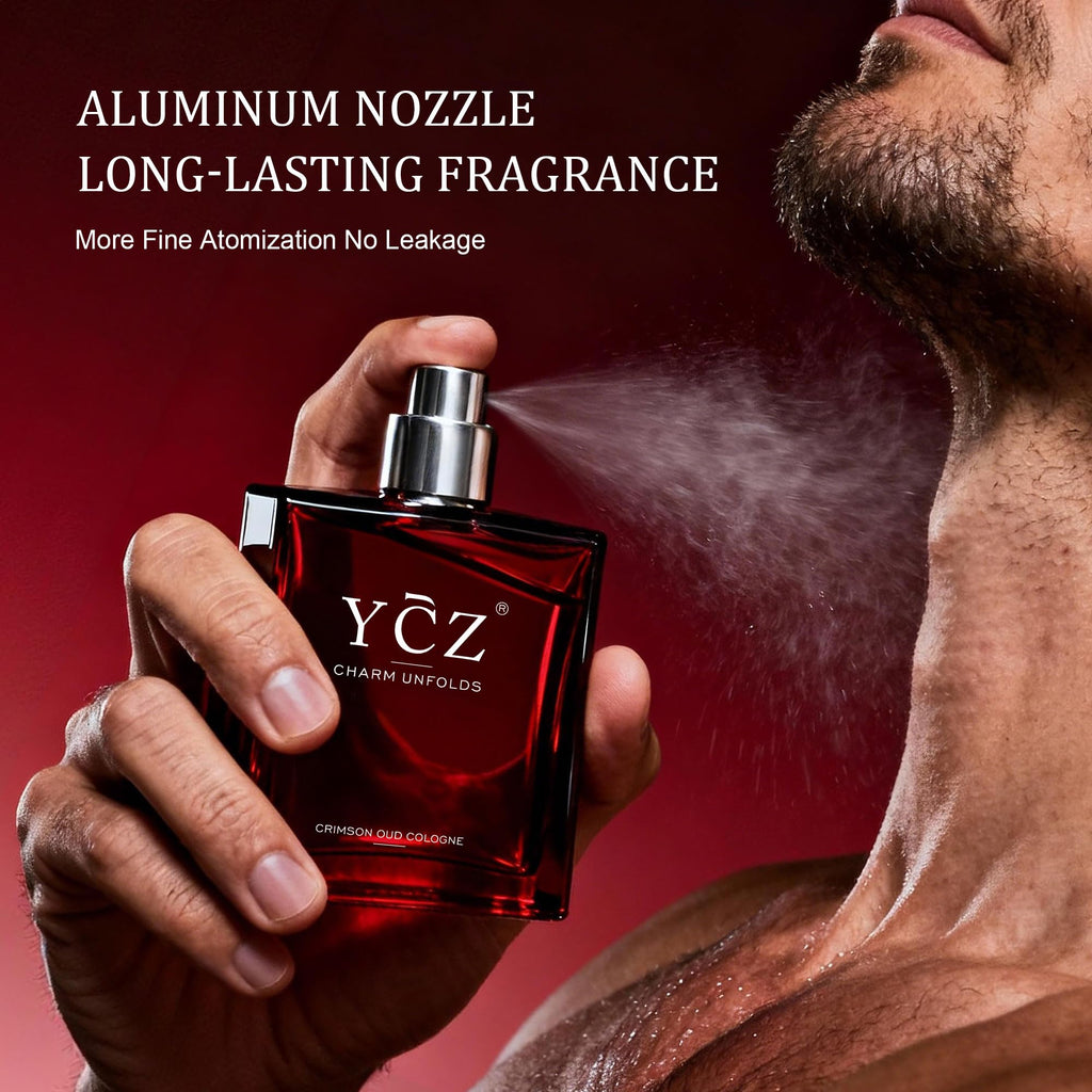 Ycz Midnight Marine Eau de Parfum for Men, 1.7 Fl Oz (50 mL), Long-Lasting Cologne, Fresh Marine & Woody Fragrance with Grapefruit, Ginger and Cedar Notes for Daily Wear, Date Night and Gifts