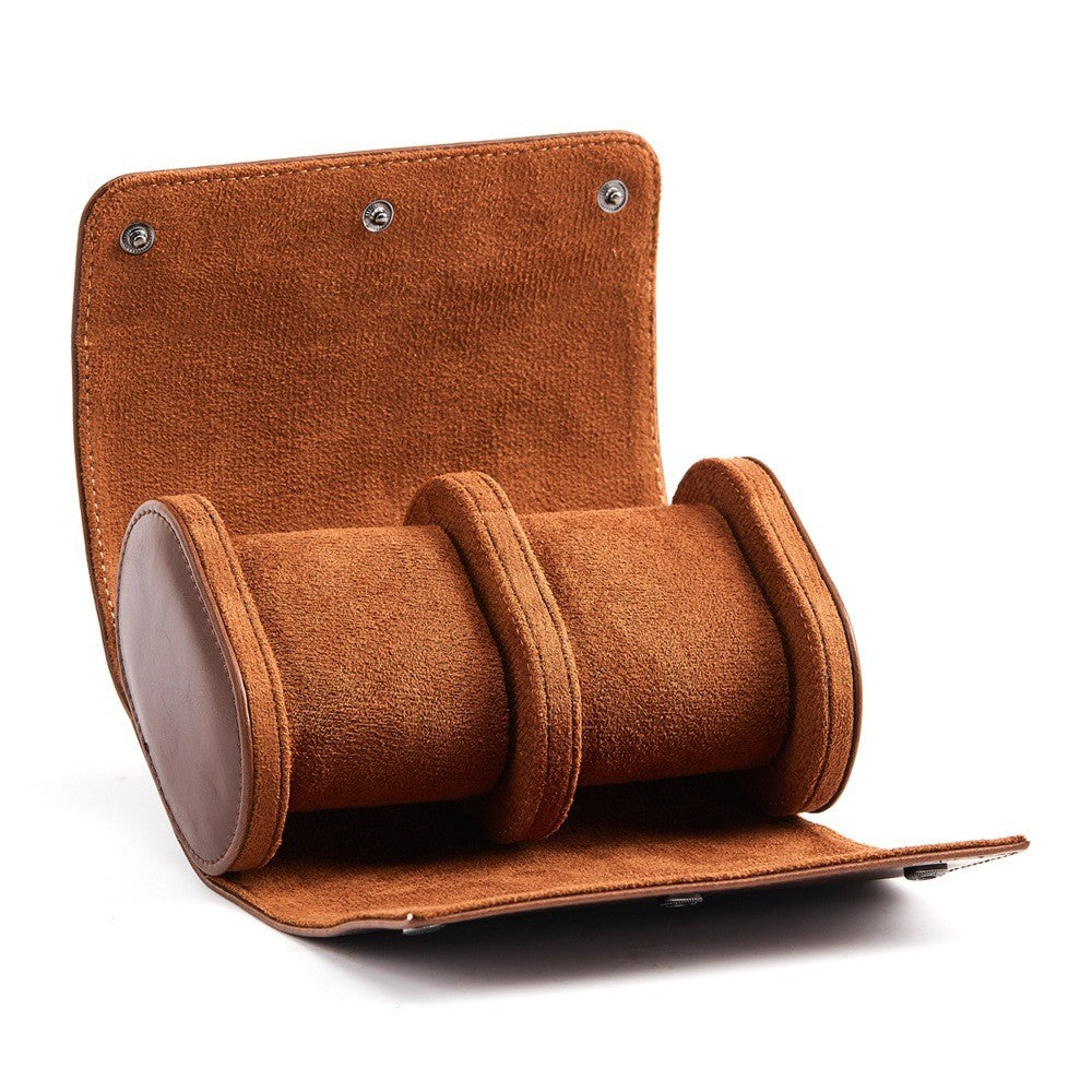 Leather 3-Watch Storage Box with Stitched Detail, Mechanical Watch OrganizerJewelry Display Case