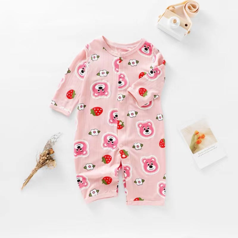Baby Long Sleeve Bodysuit Newborn Clothes Unisex Baby Romper Modal