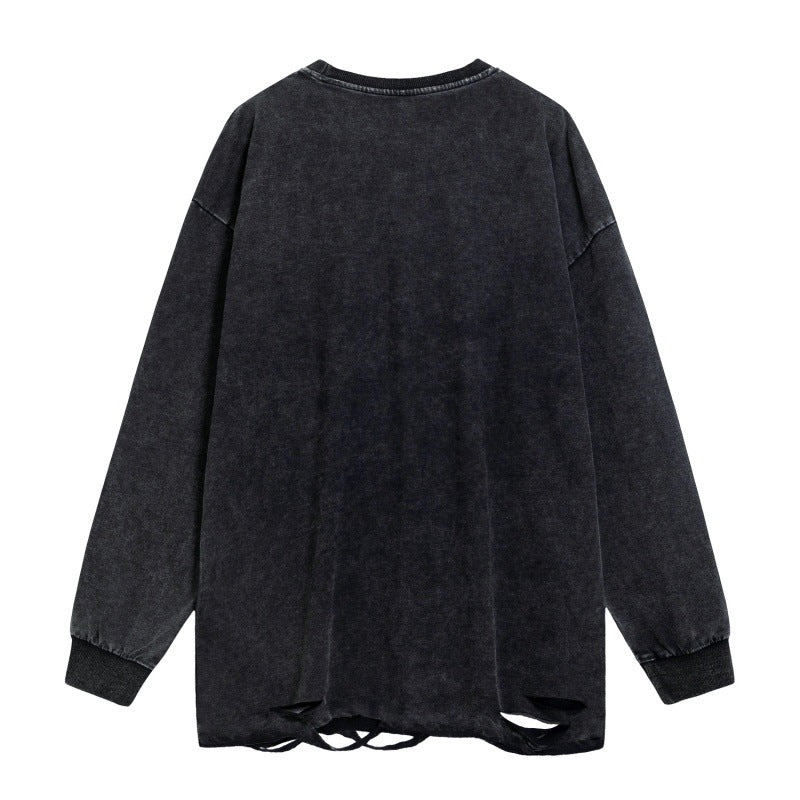 Designing sweatshirts with worn-out holes