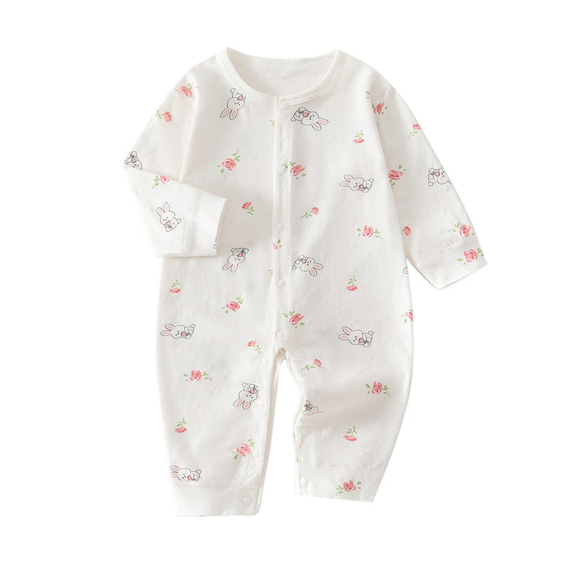 Summer baby jumpsuit thin and cute long sleeved baby clothes