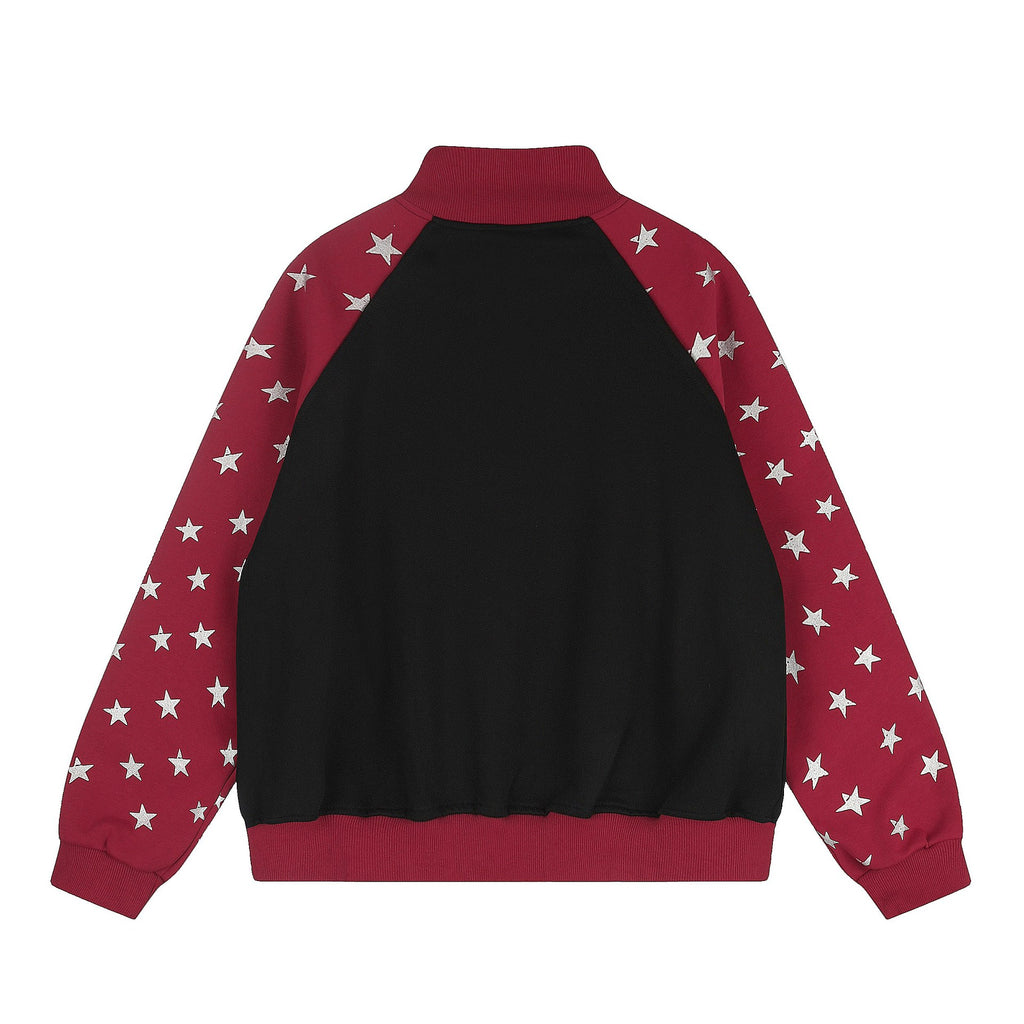 Full printed star shoulder design jacket