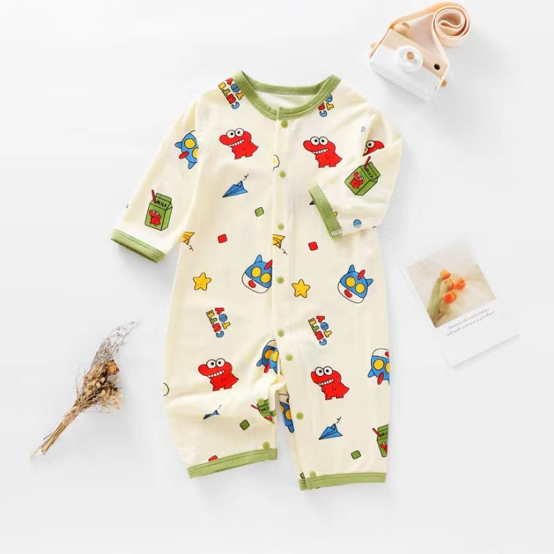 Baby Long Sleeve Bodysuit Newborn Clothes Unisex Baby Romper Modal